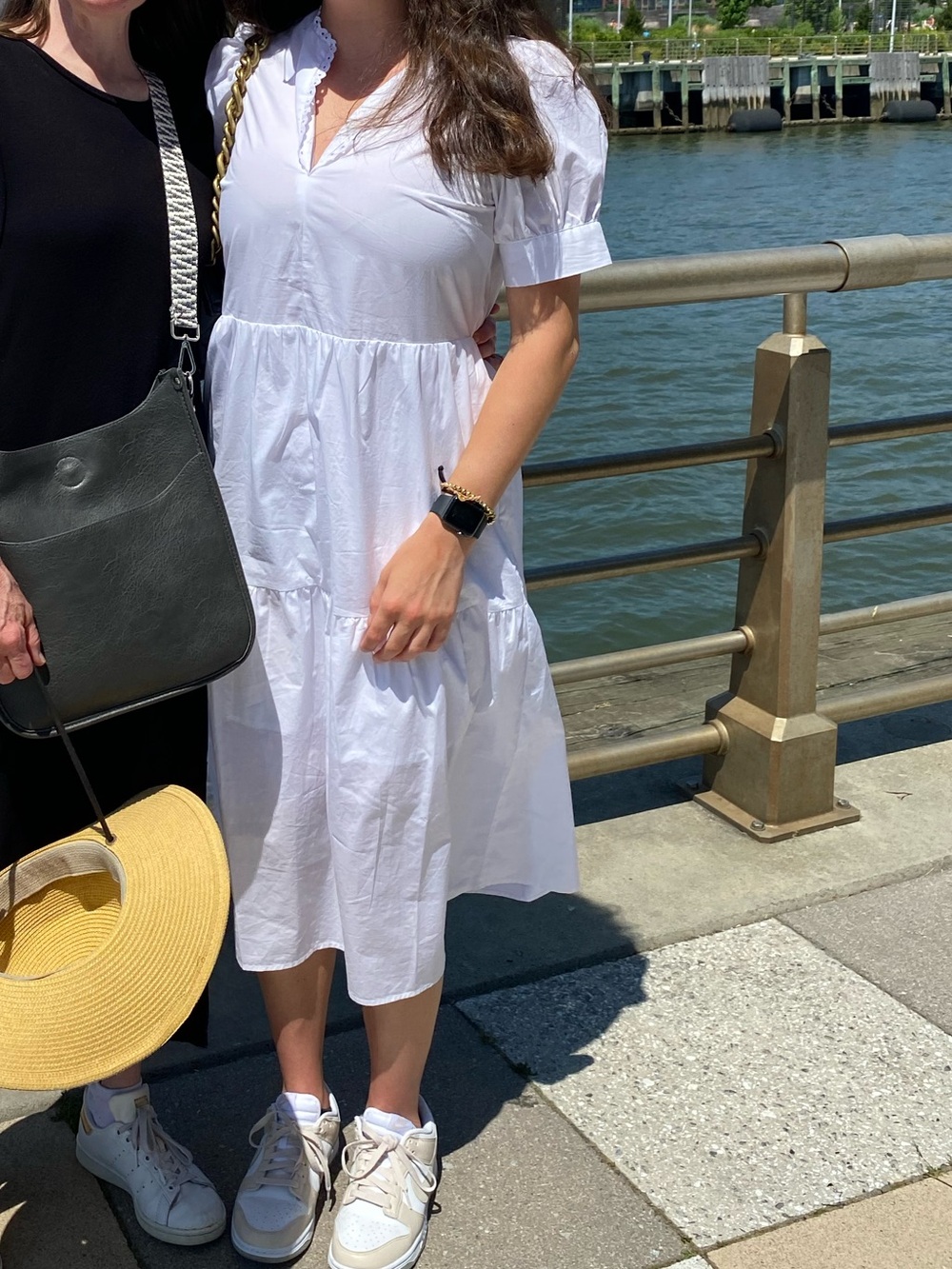 White Tiered Midi Dress